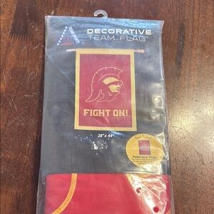 Decorative Team Flag with USC Trojan Design